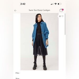 Free People Swim Too Deep Cardigan in Blue